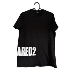 DSquared2 Black White Large Logo Short Sleeve Tshirt Boys Size 16Y